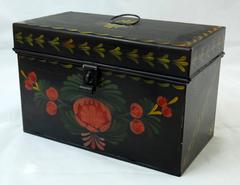 Hand-Painted Tin Document Box